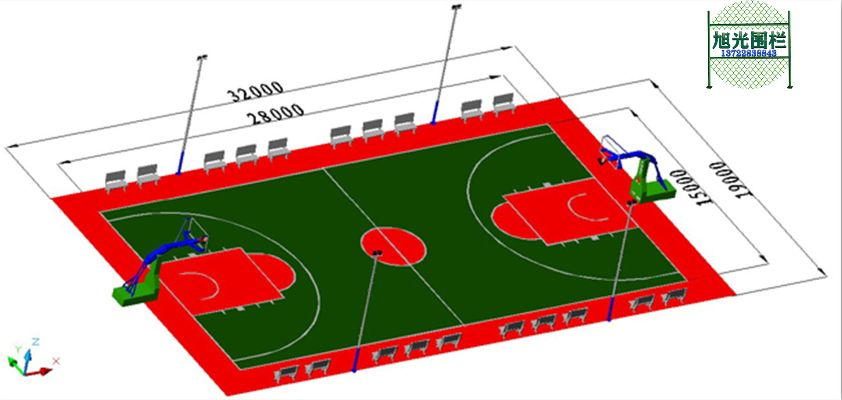 小型篮球场标准尺寸图介绍与规划建设-第3张图片-www.211178.com_果博福布斯